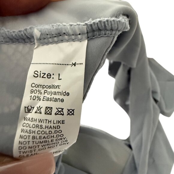 Lace Wireless Bra Gray Size L With Adjustable Back Closure - Picture 3 of 8